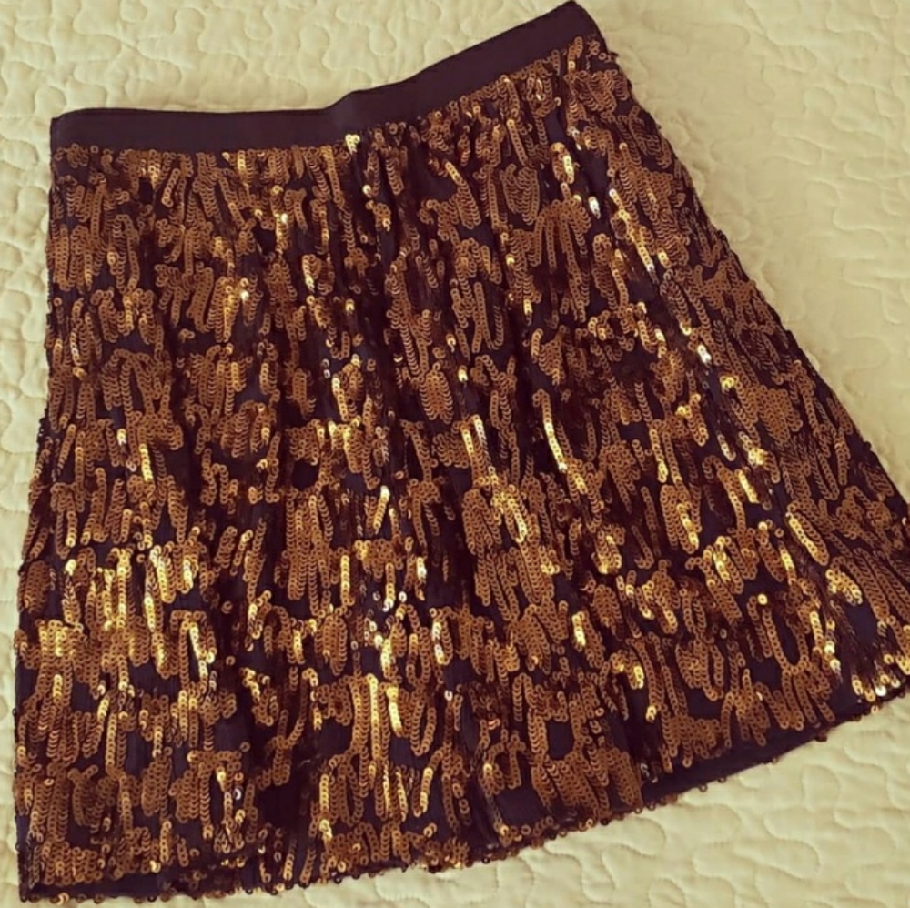 J.Crew Gold Sequin Skirt 541